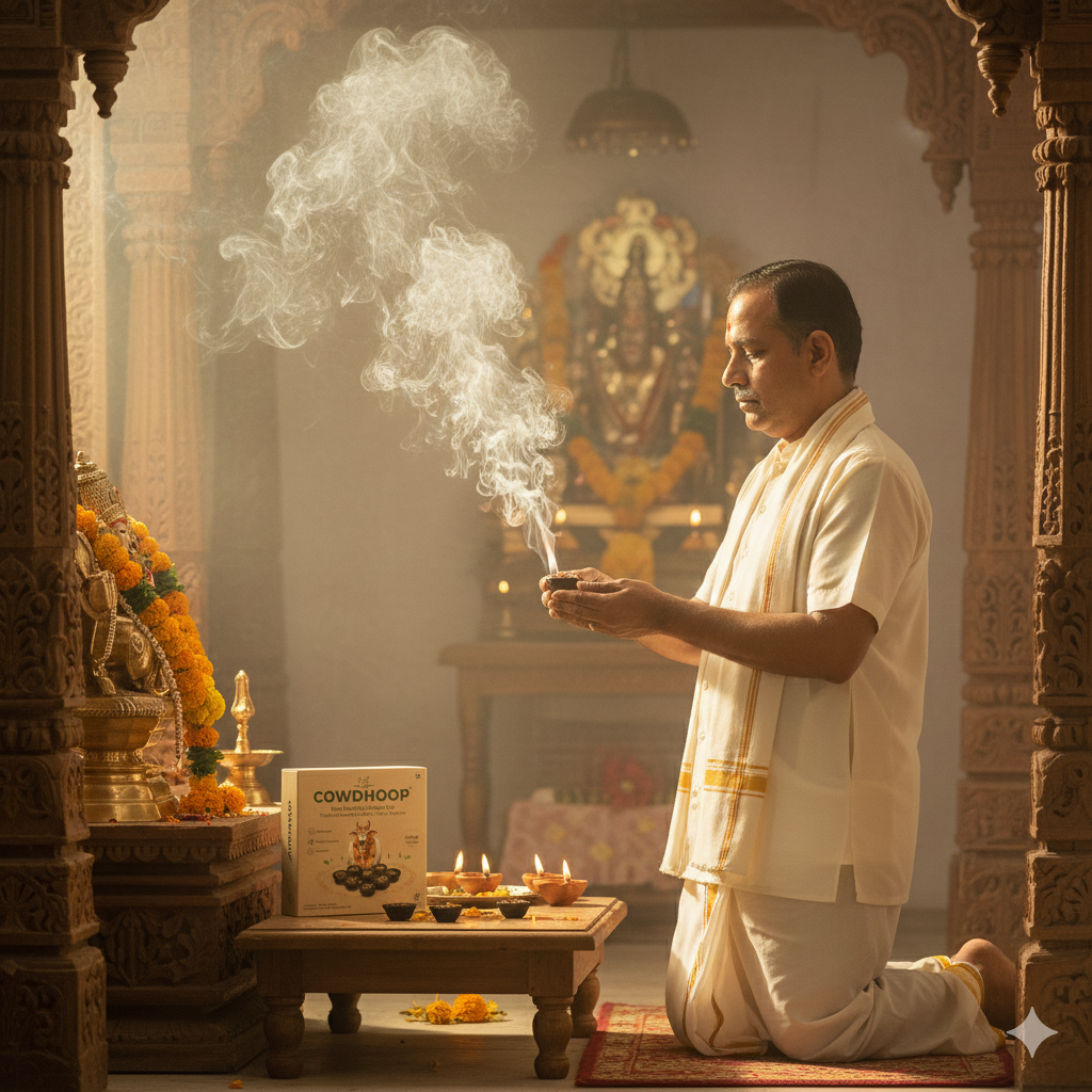 Natural Cow Dung Hawan Cups for Daily Pooja - Pack of 36 pcs