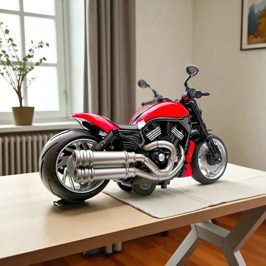 Die-Cast Retro Motorcycle Toy – Durable Collectible Model for Kids, Boys’ Gifts, Desktop & Car Decor
