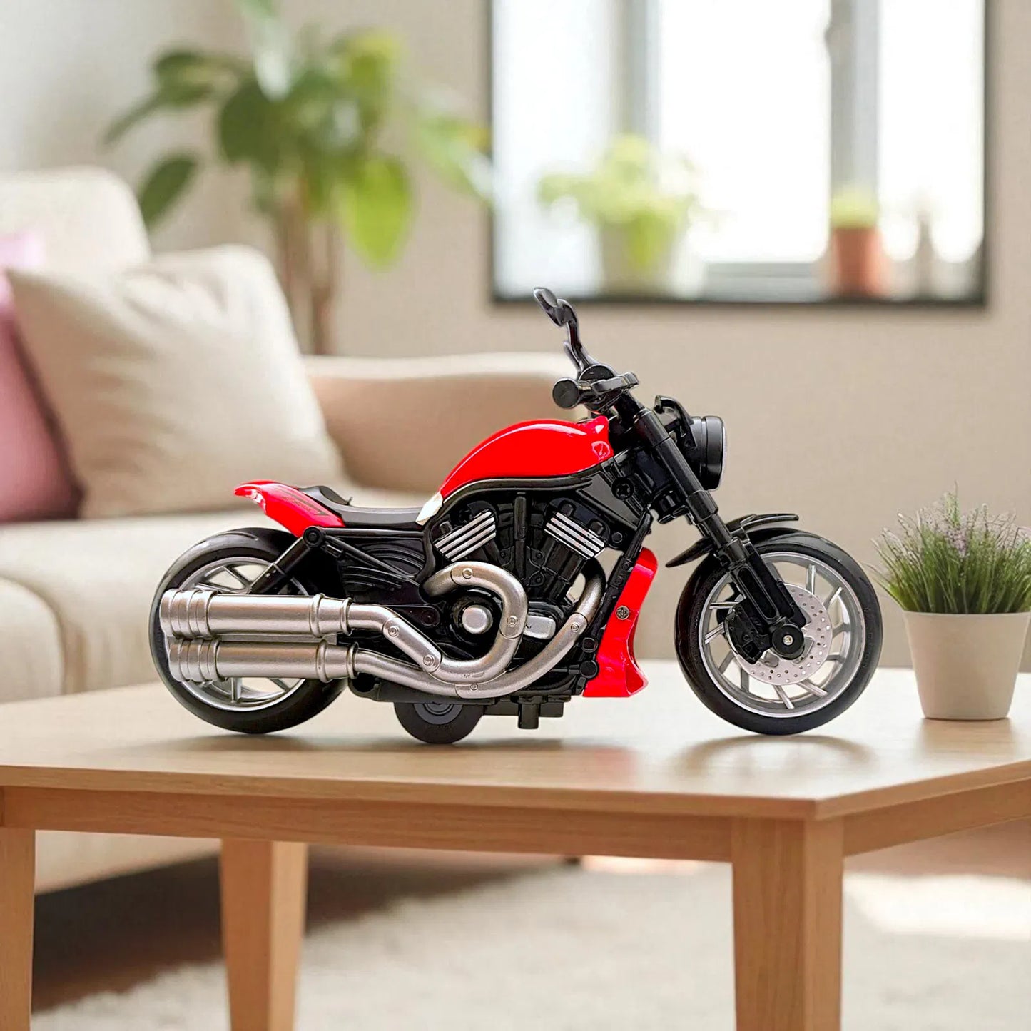 Die-Cast Retro Motorcycle Toy – Durable Collectible Model for Kids, Boys’ Gifts, Desktop & Car Decor