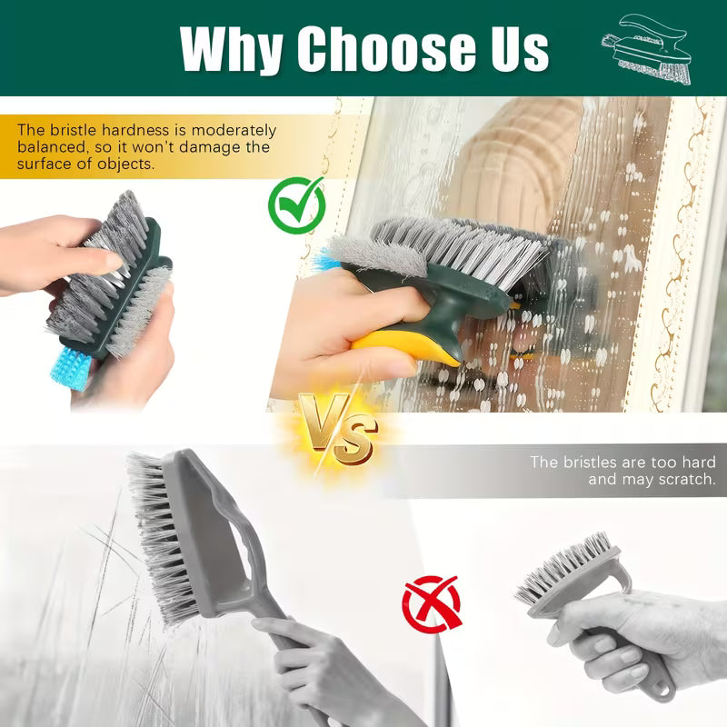 Heavy Duty 5 in 1 Multipurpose Gap Cleaning Brush Squeegee