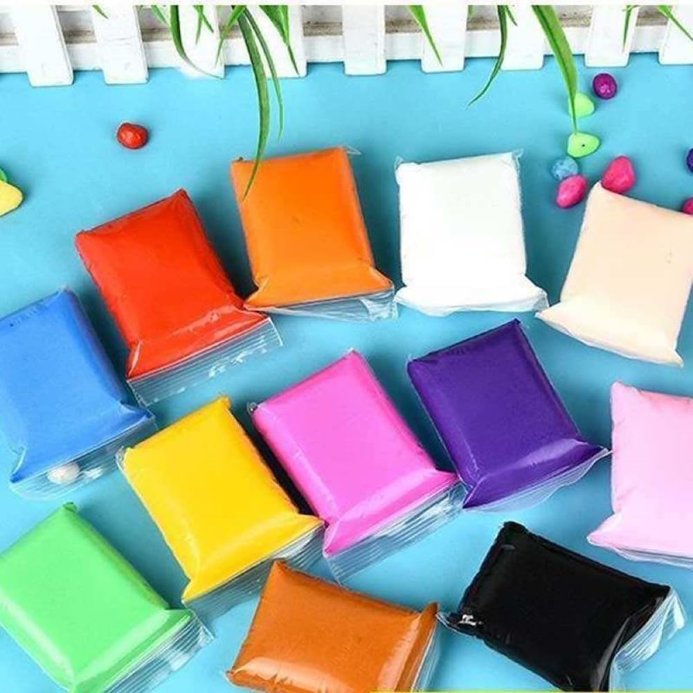 BUY 12 GET 12 FREE -  Air Dry Clay for Kids with 6 Sculpting Tools - Creative Art & Crafts Play Dough Birthday Return Gift for Boys and Girls