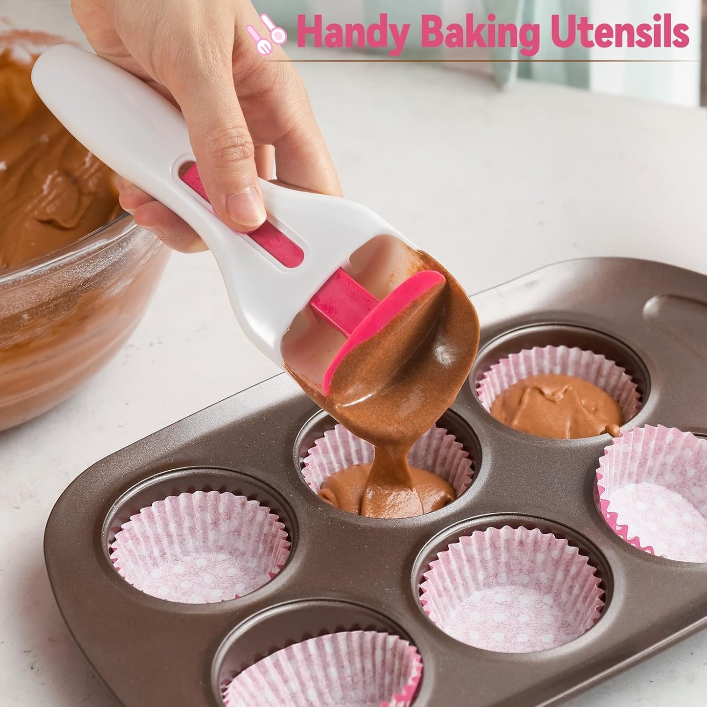 BUY 1 GET 1 FREE – 2PCS One-Click Cupcake Batter Scoop & Cake Decorating Tool
