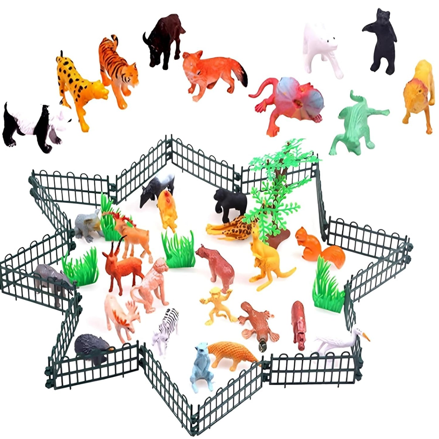 12 PCS Unbreakable Animal Toys Set for Kids – Jungle & Farm Fun