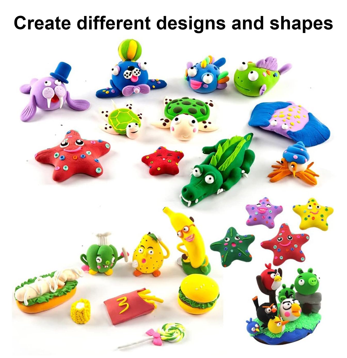 BUY 12 GET 12 FREE -  Air Dry Clay for Kids with 6 Sculpting Tools - Creative Art & Crafts Play Dough Birthday Return Gift for Boys and Girls