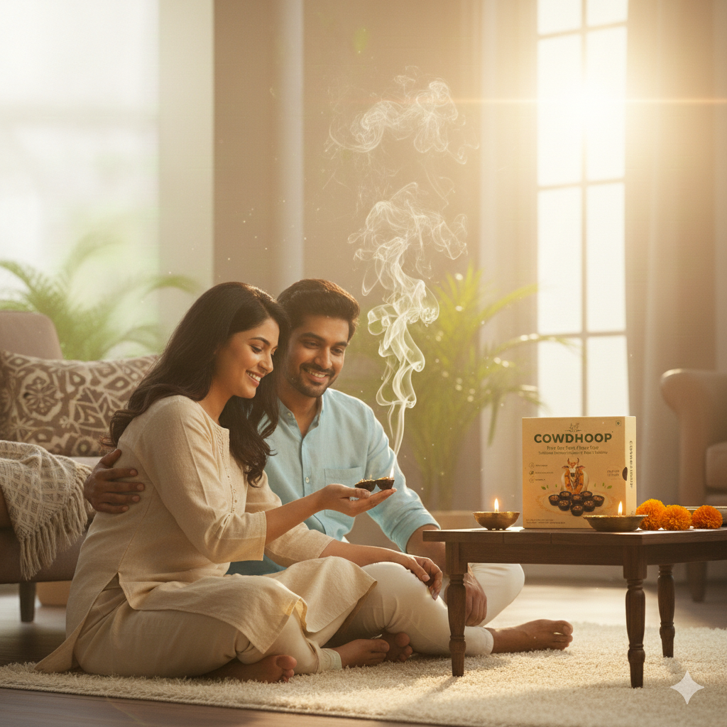 Natural Cow Dung Hawan Cups for Daily Pooja - Pack of 36 pcs