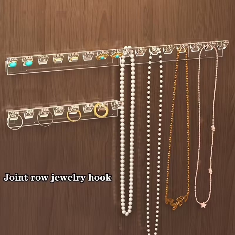 No Drill Wall Mounted Jewelry Organizer Hooks (Pack of 3) – Strong Adhesive, Multi-Purpose Holder for Keys, Necklaces & Accessories