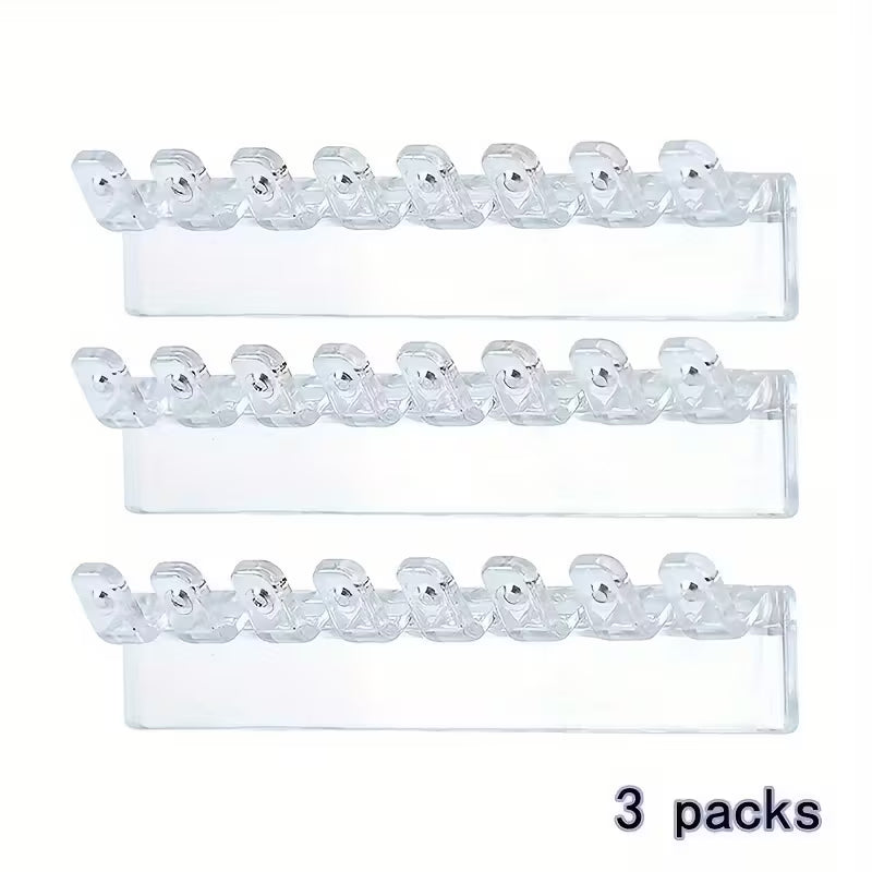 No Drill Wall Mounted Jewelry Organizer Hooks (Pack of 3) – Strong Adhesive, Multi-Purpose Holder for Keys, Necklaces & Accessories